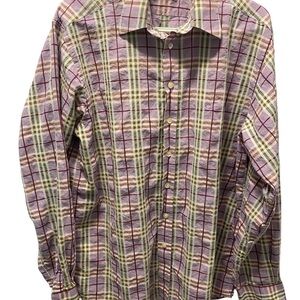 Vintage Burberry London Nova Check long sleeve button down